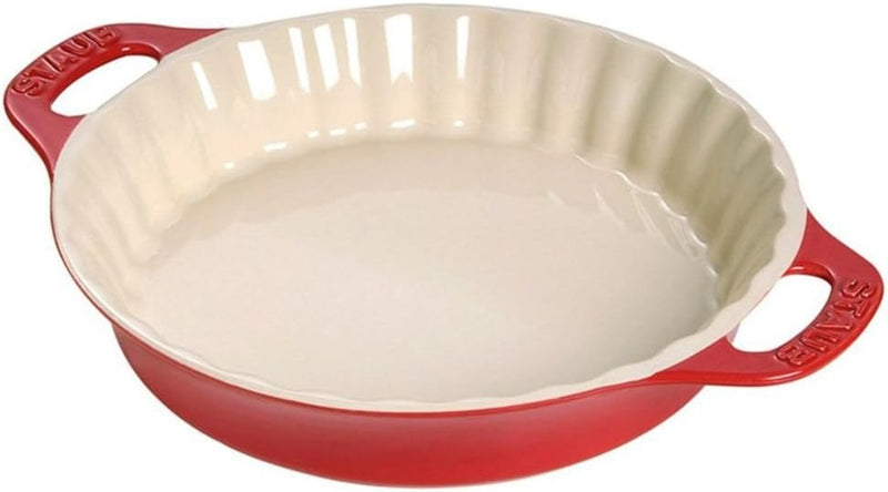 STAUB - Tarte-Form rund - kirschrot Ø 28 cm 2 Liter, Rot