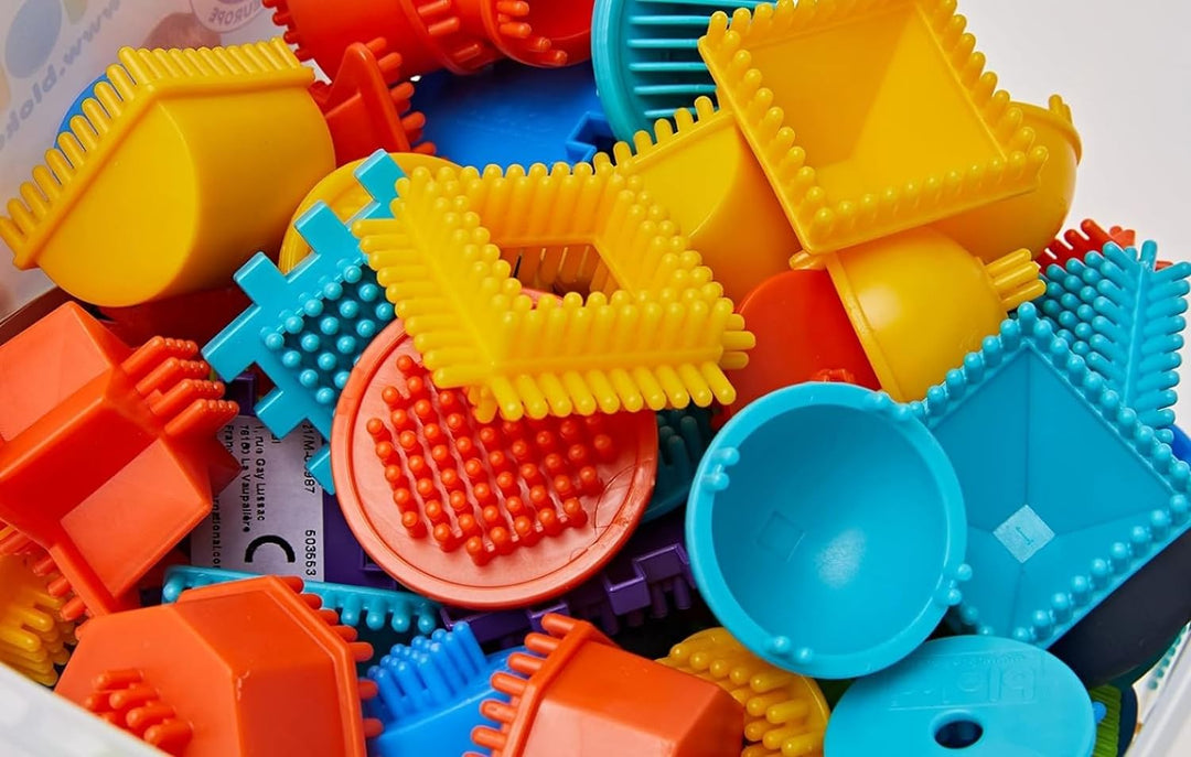 BLOKO - 100 Tube mit 2 3D-Figuren Bauernhof - Ab 12 Monaten Konstruktionsspielzeug 1. Alter - 503662