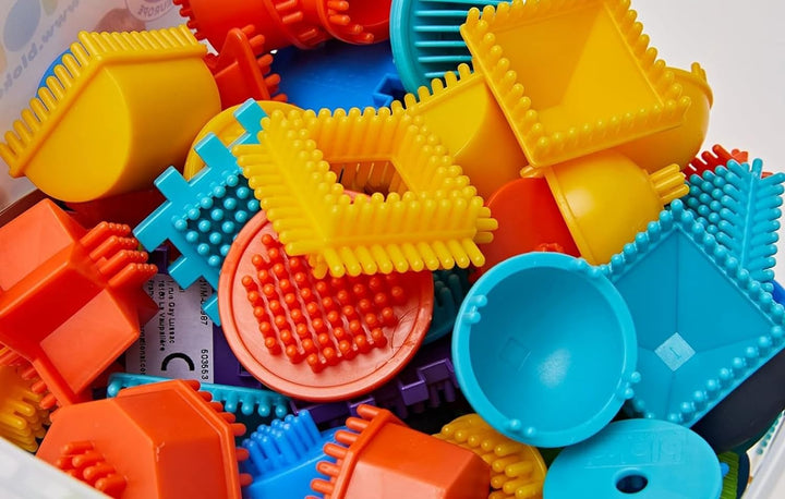 BLOKO - 100 Tube mit 2 3D-Figuren Bauernhof - Ab 12 Monaten Konstruktionsspielzeug 1. Alter - 503662