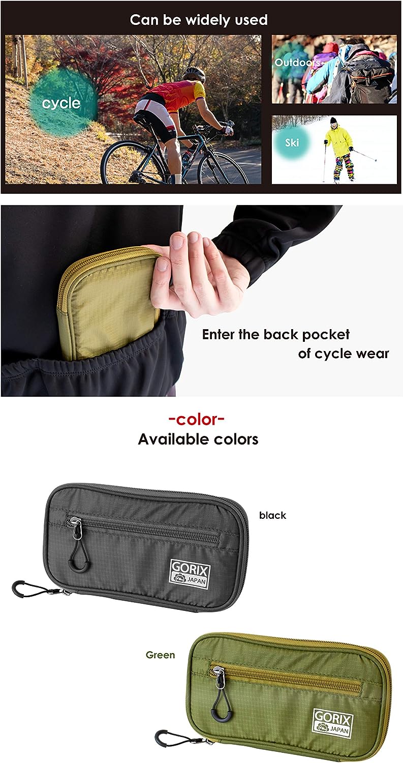 GORIX Cycle Wallet Pouch Bag wasserdichte Handytasche Rennrad MTB Fahrrad (BKPO(Global Edition)) (Gr