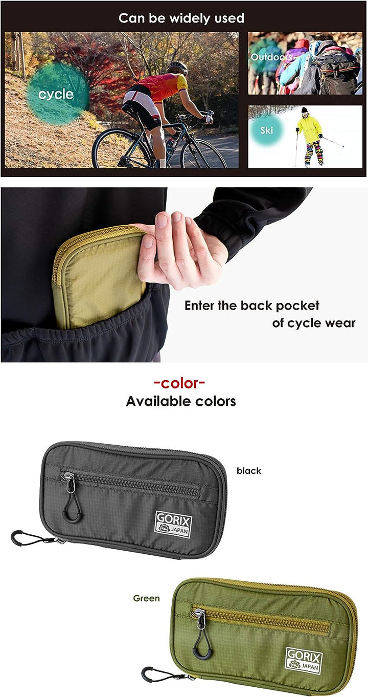 GORIX Cycle Wallet Pouch Bag wasserdichte Handytasche Rennrad MTB Fahrrad (BKPO(Global Edition)) (Gr