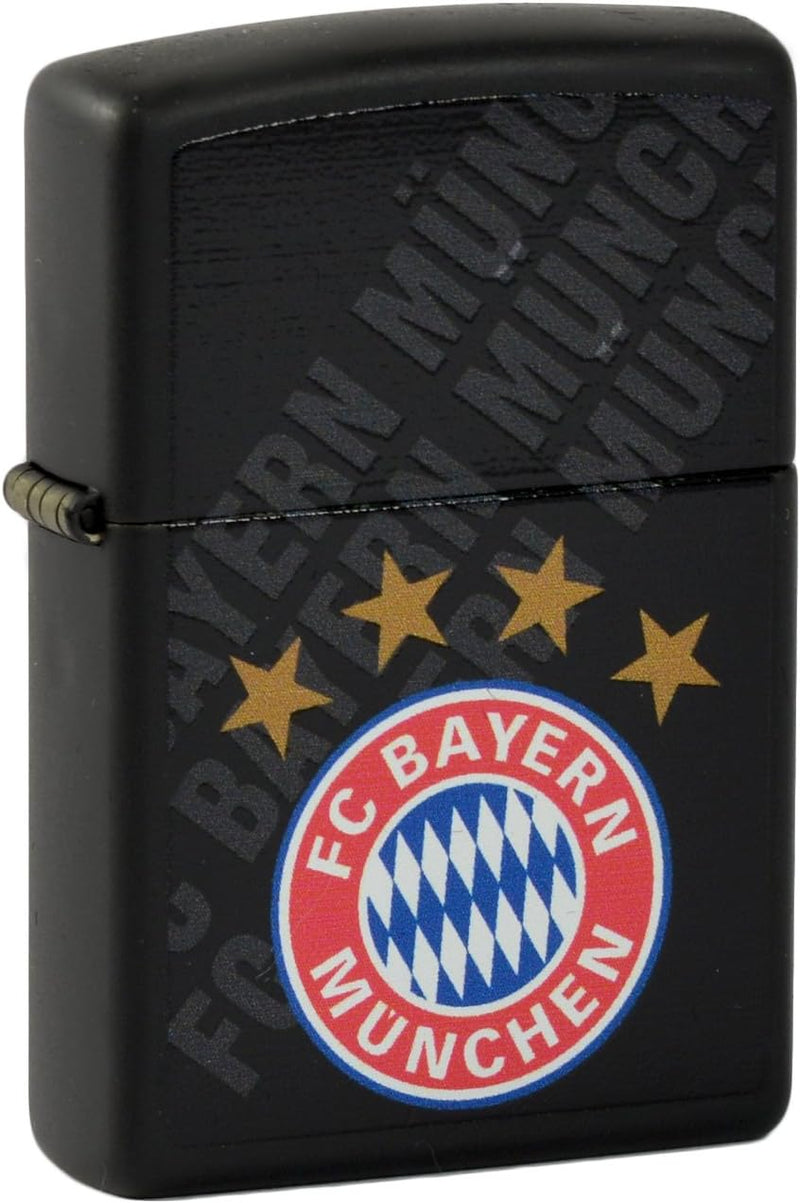 Zippo Feuerzeug FC Bayern München black matte