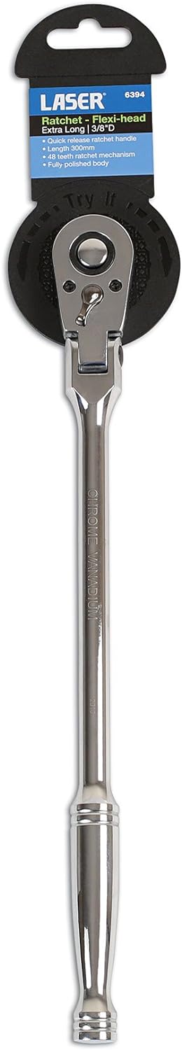 Laser 6394 Flexi-Head/Extralange Ratsche, 0,95 cm Durchmesser