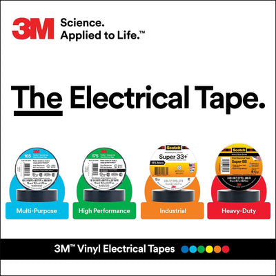Scotch(R) Super 33+(TM) Vinyl Electrical Tape, 3/4 in x 20 ft, Black, 10 rolls/carton 3/4" X 20ft, 3