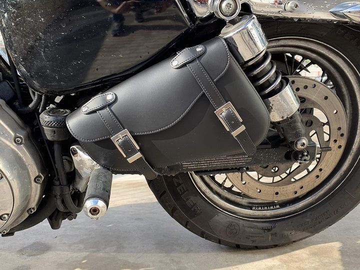 Iguana Custom - Lederschwinge Satteltasche - Speziell für die Linke Seite der Harley Davidson Sports