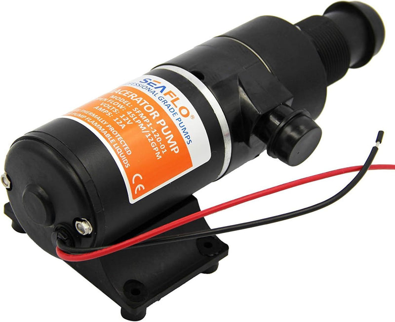 LIGHTEU DC 12V 45L/min SEAFLO Zerhackerpumpe/Fäkalienpumpe für Marine,Boote,Yacht,Wohnwagen, Camping