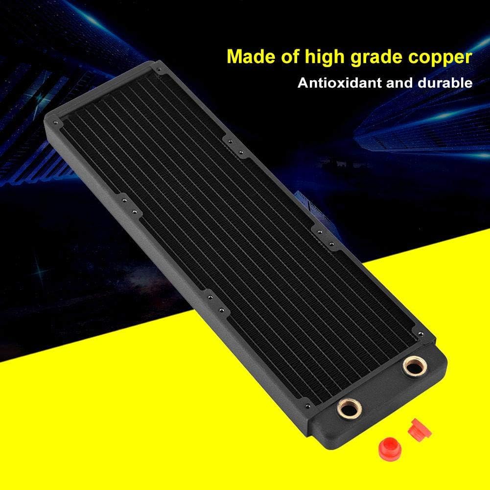 360mm Kupfer Radiator, G1/4 Gewinde Kupfer Heizkörper PC Wasserkühlung Flüssigkeit Wasserkühler Wärm