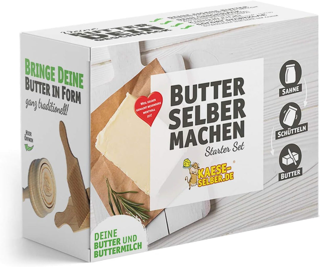 Butter und Buttermilch selber Machen - Set (inkl. Schritt für Schritt Anleitung)