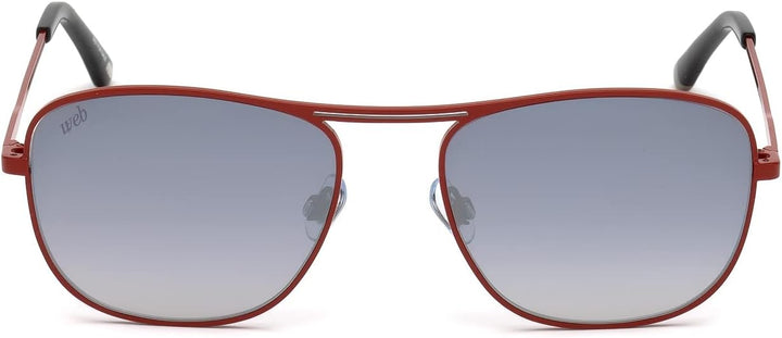 Web Unisex-Erwachsene WE0199 66C 55 Brillengestelle, Rot (Rosso LucFumo Specchiato), 55.0