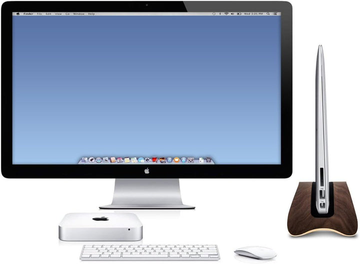 kalibri Laptop Ständer Notebook Stand - Halterung aus Holz 3X Silikoneinsatz für MacBook Air/Pro/Pro