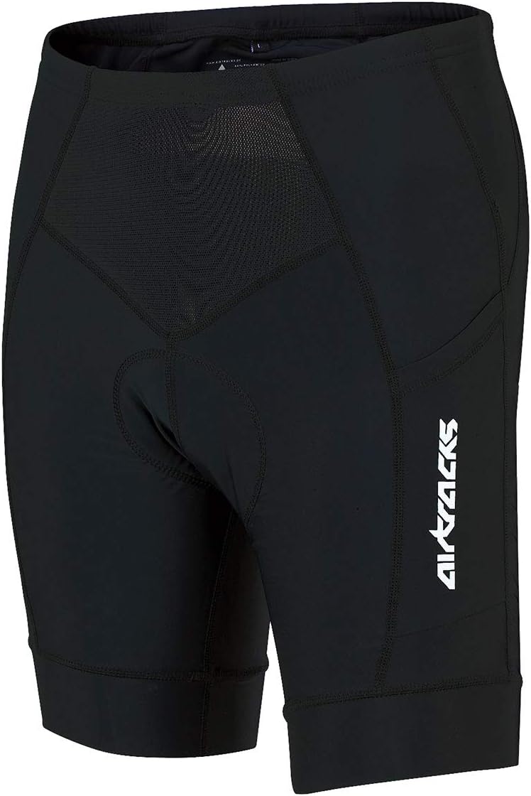 Airtracks Damen Fahrradhose Kurz Pro - Radhose - Radlerhose - 3D Coolmax gepolstert - Atmungsaktiv -