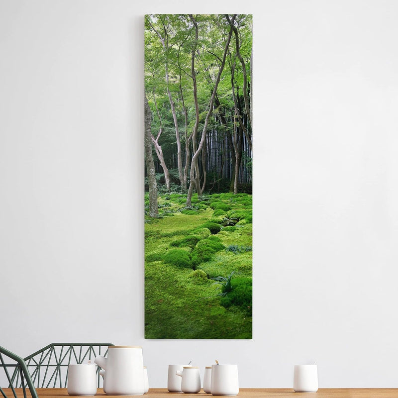 Bilderwelten Leinwandbild Top I Panorama Format 3:1 120 x 40cm Growing Trees 120cm x 40cm Growing Tr