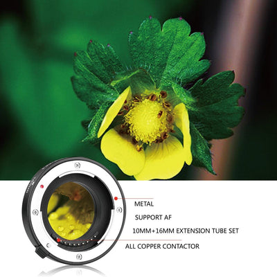Meike MK-F-AF3 Auto Fucus Macro Extension Tube for Compatible with Fujifilm Mirrorless Camera(10mm 1