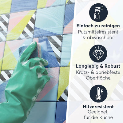 Fliesenfolie Klebefolie Fliesen - CREATISTO Fliesensticker I Klebe-Fliesen Aufkleber Folie Sticker K