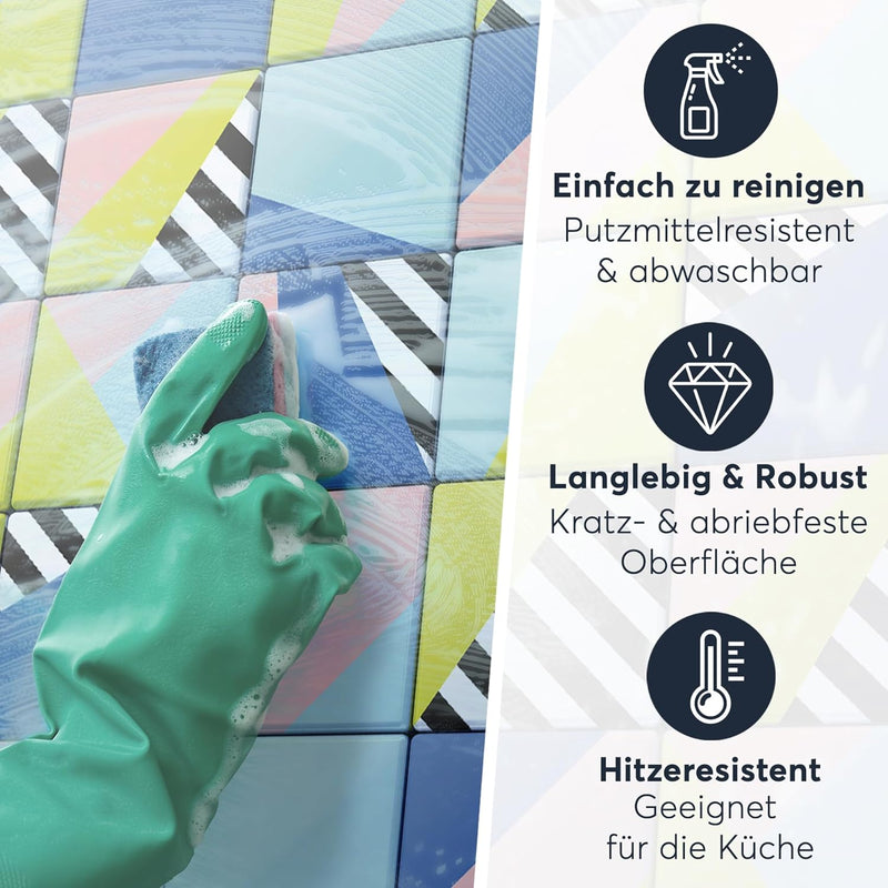 Fliesenfolie Klebefolie Fliesen - CREATISTO Fliesensticker I Klebe-Fliesen Aufkleber Folie Sticker K