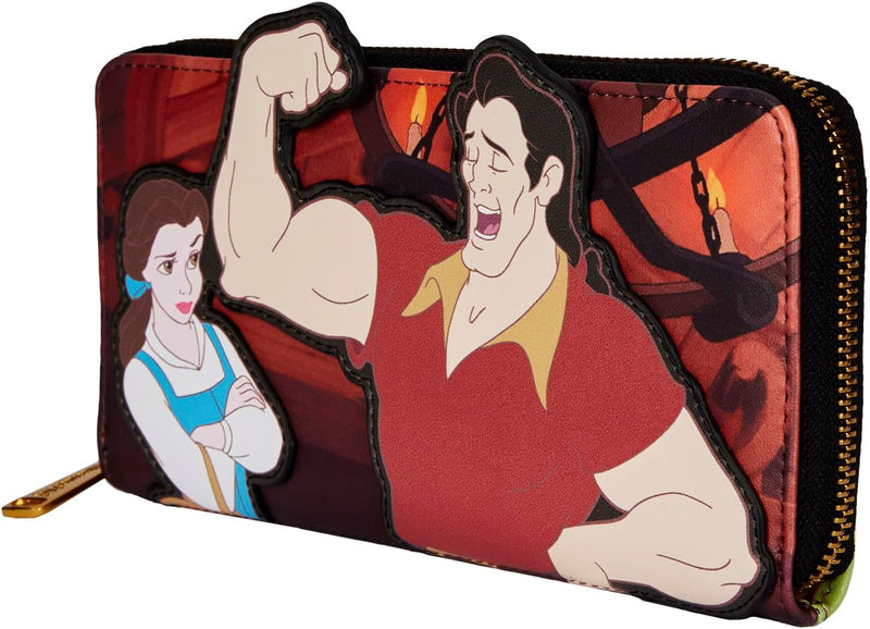 LOUNGEFLY Disney Villains Scene Gaston Zip-Around Wallet Beauty and The Beast One Size Einheitsgröss