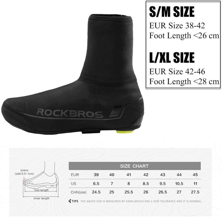 ROCKBROS Überschuhe Fahrrad Shoecover Überzieher für Radsport Rennrad MTB Abdeckung Windfest Damen H