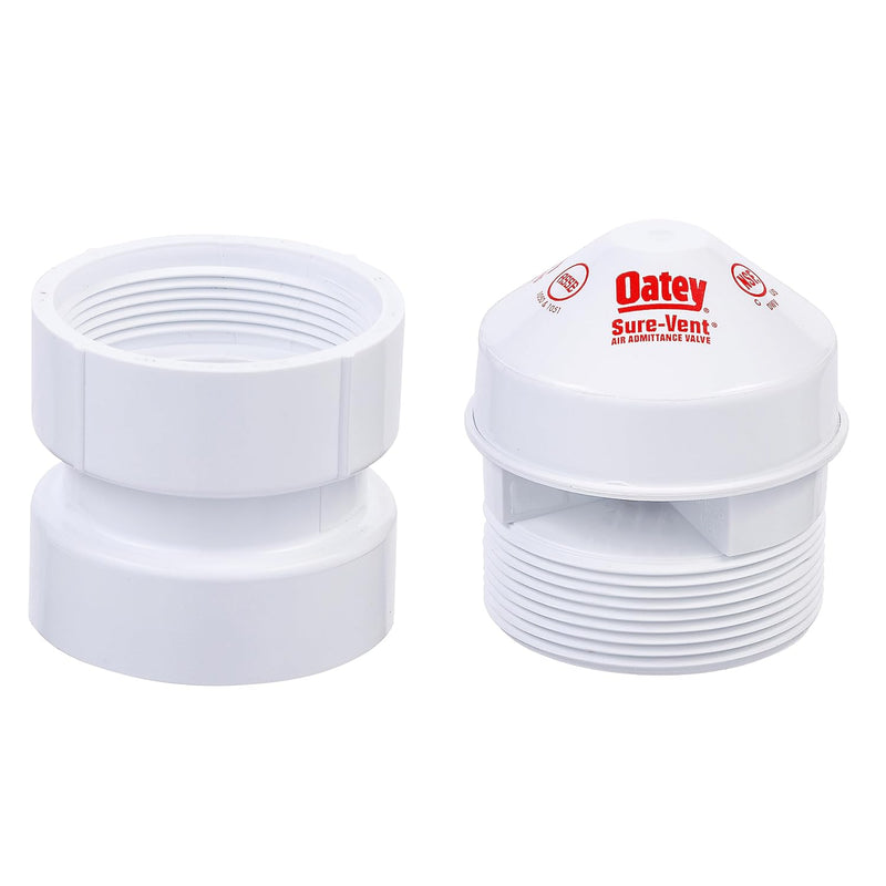 Oatey 39017 SURE-VENT AIR ADM VENTIL, Weiss/opulenter Garten, 1-1/2-Inch by 2-Inch PVC, PVC