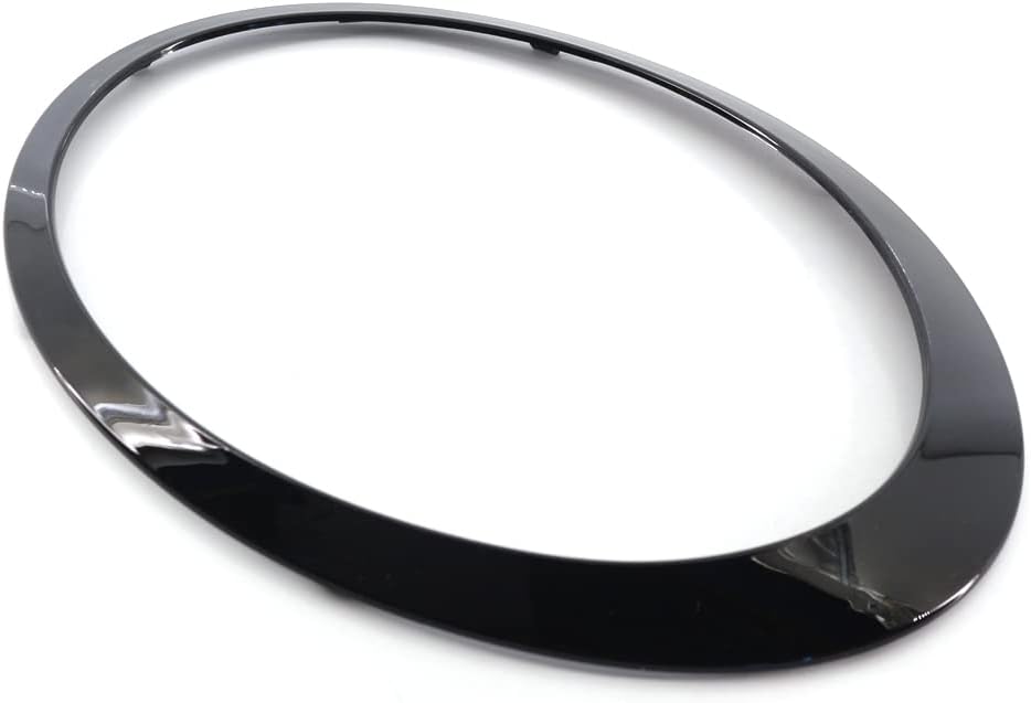 KYYET Scheinwerfer-Zierringblende für Fahrer- und Beifahrerseite, glänzend schwarz, kompatibel mit M