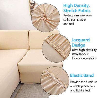 PETCUTE Sofabezüge Stretch Sofaschutz elastisch L-Form Sofa bezug ecksofa Sofabezug Sofaüberwürfe fü