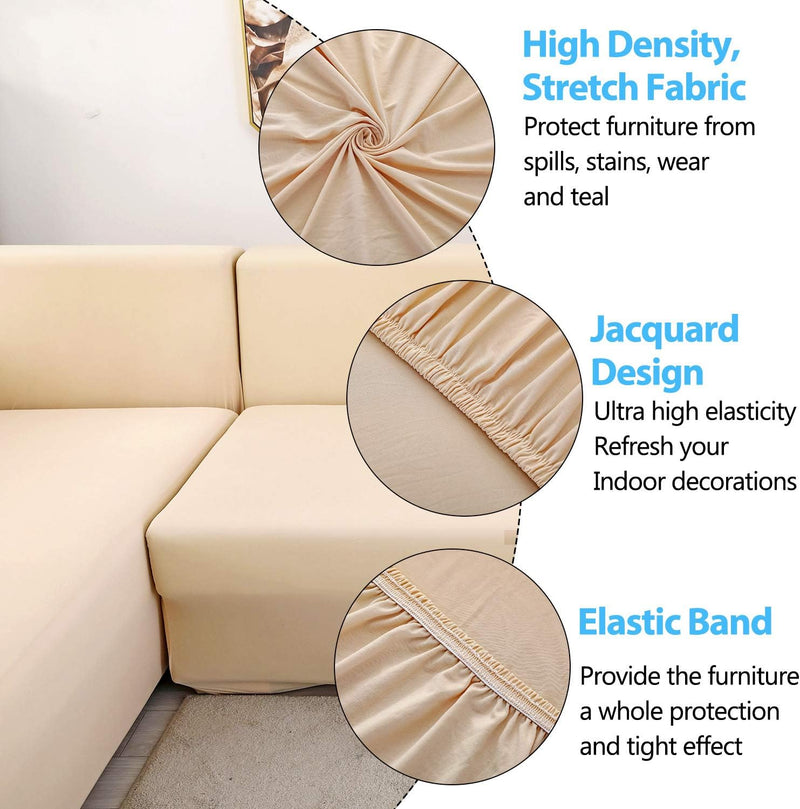 PETCUTE Sofabezüge Stretch Sofaschutz elastisch L-Form Sofa bezug ecksofa Sofabezug Sofaüberwürfe fü