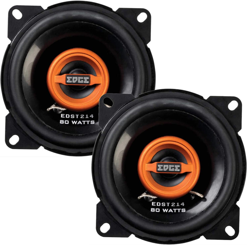 EDGE Audio EDST214-E6 4” Co-axial Speaker - 40/80 W (RMS/MAX), Black