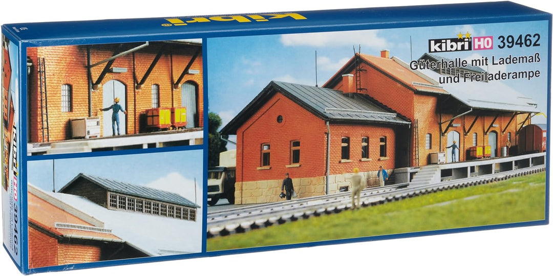 Kibri 39462 - H0 Güterhalle mit Lademass und Freiladerampe