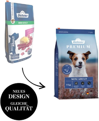 Dehner Premium Hundefutter, Trockenfutter getreidefrei, für ausgewachsene Hunde kleiner Rassen, Ente