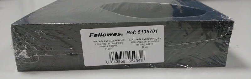 Fellowes 5135701 Deckblätter zum Binden, fester Karton, A4 A4 schwarz, schwarz