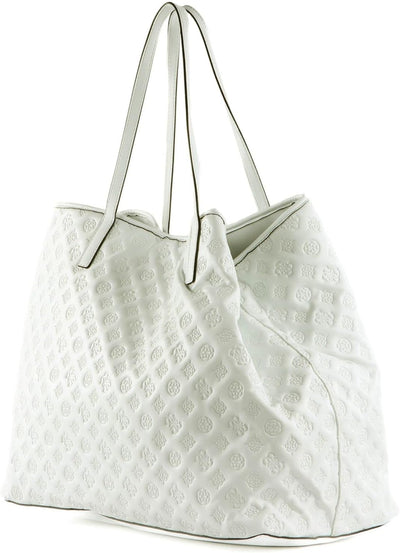 GUESS Damen Vikky Tote Bag Whi, Whi