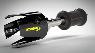 Famag 2166.605 Bohrer, Metall Pumpshank mit 1 Adapter & HSS-Vorbohrer, Pumpshank mit 1 Adapter & HSS