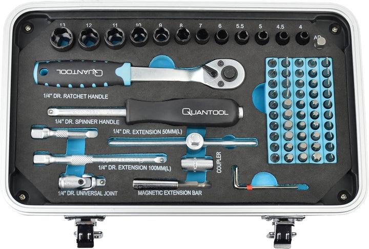 Quantool Q25003 Schraub- und Bitsatz, 116-teilig