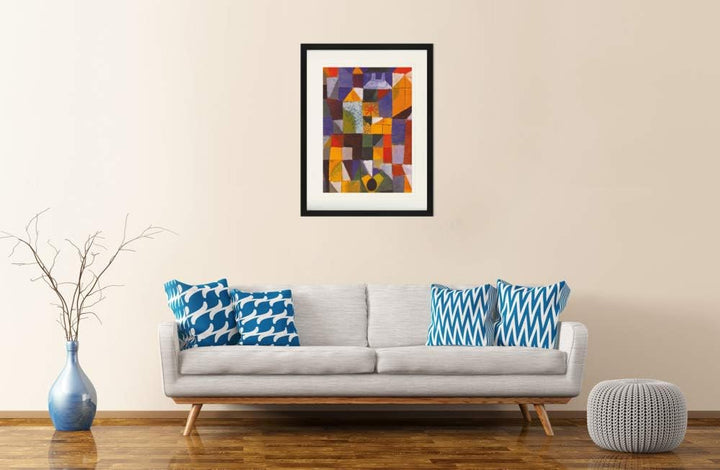 1art1 Paul Klee Poster Städtische Komposition Mit Gelben Fenstern, 1919 Gerahmtes Bild Mit Edlem Pas