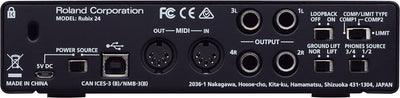 Roland RUBIX24 hochauflösendes Interface mit 2 Ein- und 4 Ausgängen, Hi-Res Interface für Mac, PC un