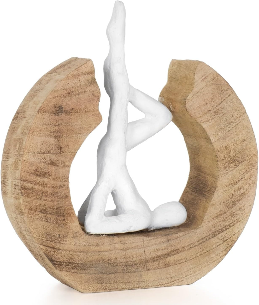 Moritz Skulptur I Yoga Schulterstand I 17,5 x 5 x 20 cm I Holzdeko I Skulpturen Deko I Modern I Wohn