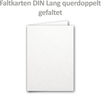 ARTOZ 50x Doppelkarten DIN A5 - Farbe: birch (weiss/cremeweiss) - 14,8 x 21,0 cm - hochdoppelt - Ser