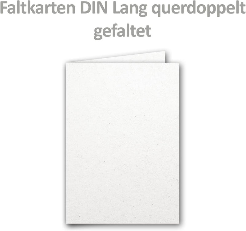 ARTOZ 50x Doppelkarten DIN A5 - Farbe: birch (weiss/cremeweiss) - 14,8 x 21,0 cm - hochdoppelt - Ser