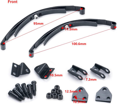 AXspeed 1 Satz Stahl Leaf Springs Suspension Set für 1:14 Tamiya Traktor Klettern Anhänger LKW Upgra