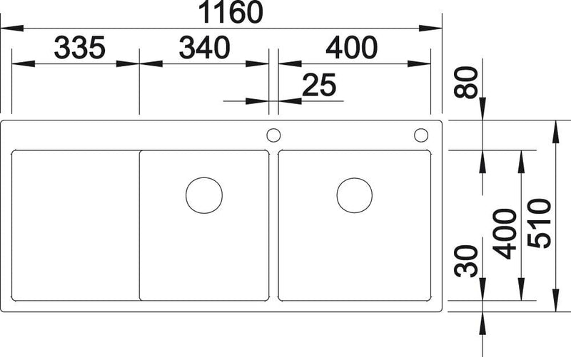 BLANCO Claron 8 S-IF, Küchenspüle, Hauptbecken links, für normalen und flächenbündigen Einbau, InFin