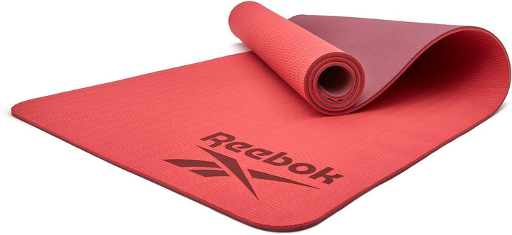 Reebok Doppelseitige 6-mm-Yogamatte Rot, Rot