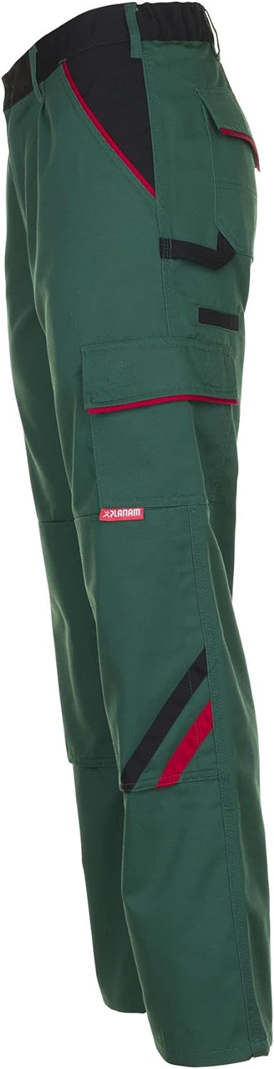 Planam Highline Herren Bundhose grün schwarz rot Modell 2325, Grösse 62 Grün/Schwarz/Rot 62, Grün/Sc