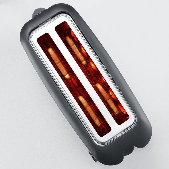SEVERIN AT 2509 Automatik-Toaster (1.400 W, 2 Langschlitzkammern, für bis zu 4 Brotscheiben) Edelsta