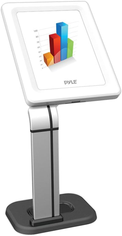 Pyle PSPADLK14 Tablet-Sicherheitsständer mit Schloss und verstellbarem Klemmarm, interne Kabelführun