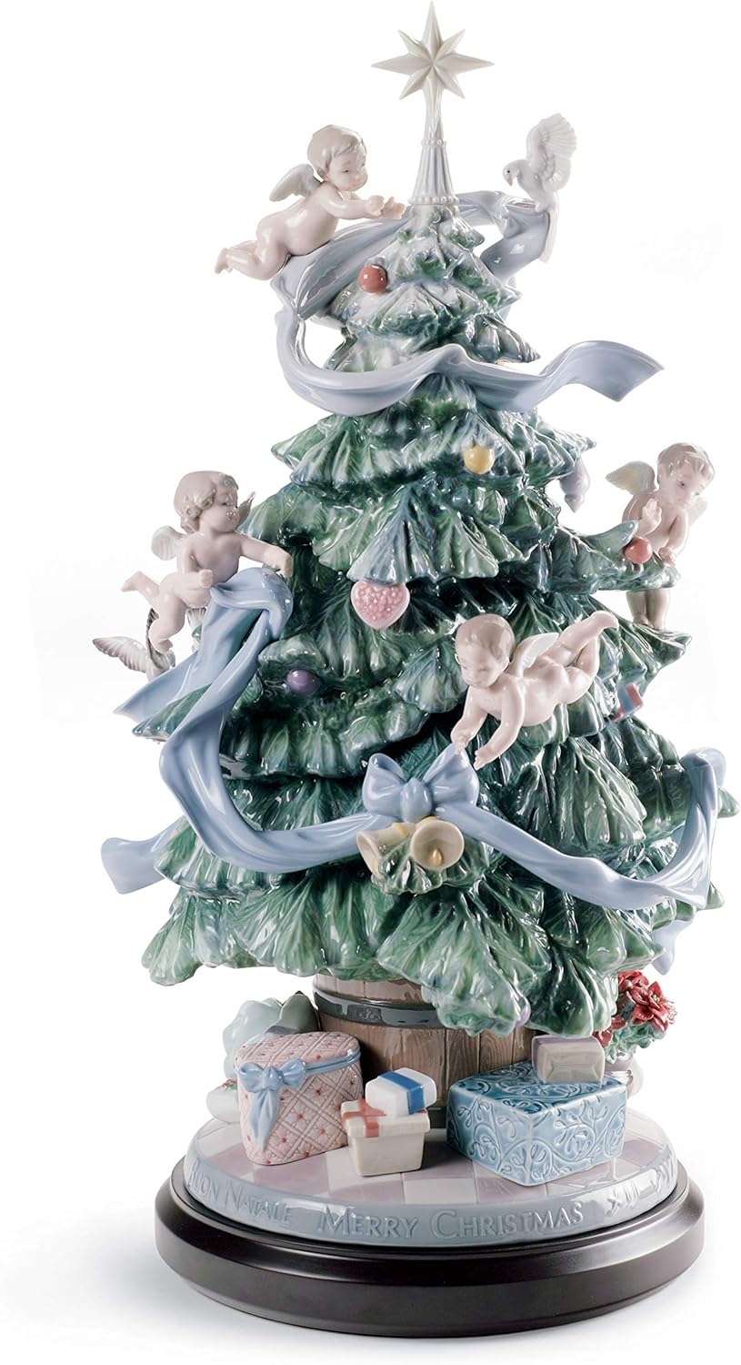 LLADRÓ Figur Grosser Weihnachtsbaum. Limitierte Auflage. Weihnachtsbaum. Porzellan.