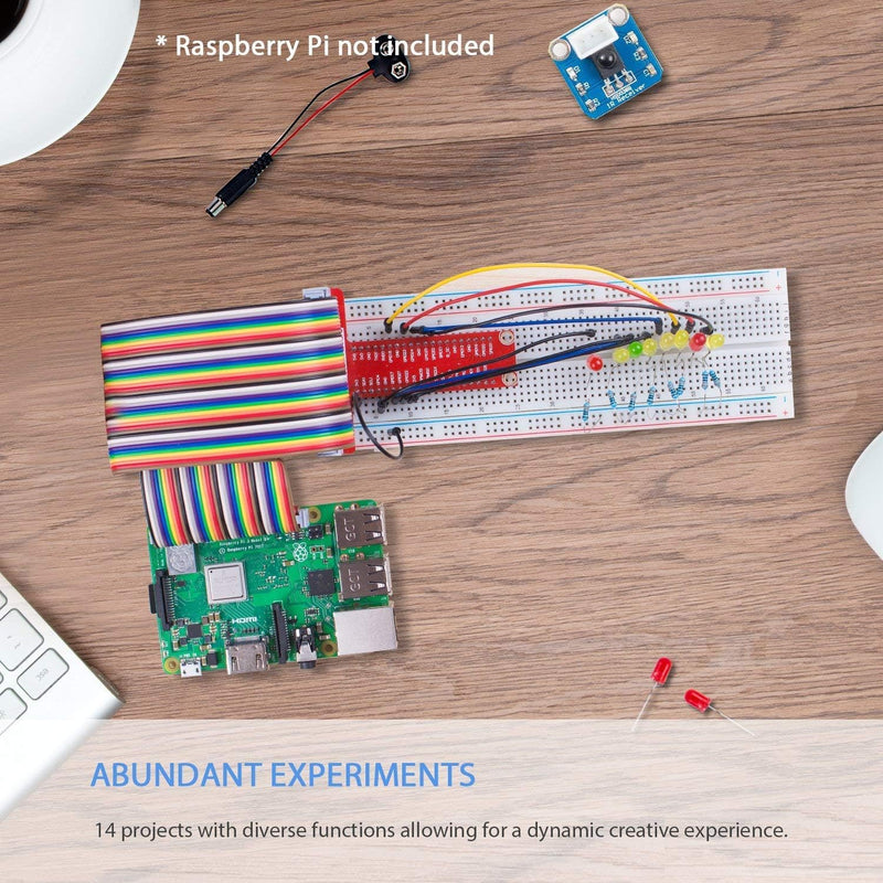 SUNFOUNDER Ultimate Starter Kit für Raspberry Pi 4 B 3 B+ 400, Deutscher Tutorial, Python C Code, 21