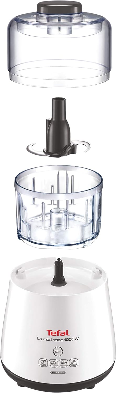 Tefal DPA 130 DPA130 La Moulinette Elektrischer Zerkleinerer (1000 Watt, 330 g) weiss & WMF Kult X M