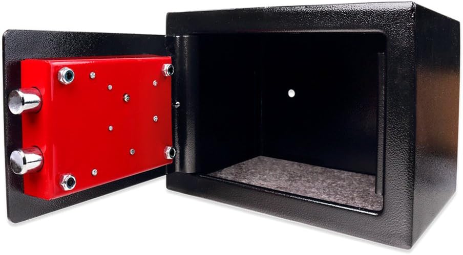 Schramm® Safe Tresor mit Schloss Minisafe Minitresor Wandtresor Möbeltresor Wandsafe mit Schlüssel S