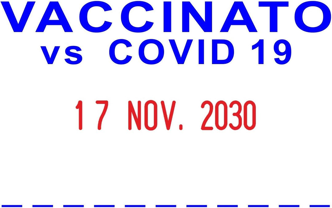 Trodat Professional 5440 Datumsstempel für Ärzte, selbstfärbend, blau/rot 49 x 28 mm - blau/rot, 49