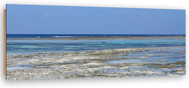 Wandbild XXL Landschaft Deko Kunst Bilder See Blau 150x50 cm Deko paneel 150x50 cm Blau_A, Deko pane