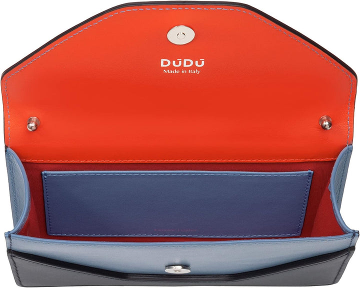 DUDU Kleine Damen-Umhängetasche Made in Italy aus echtem Leder, umwandelbar in Gürteltasche, Mini-Um